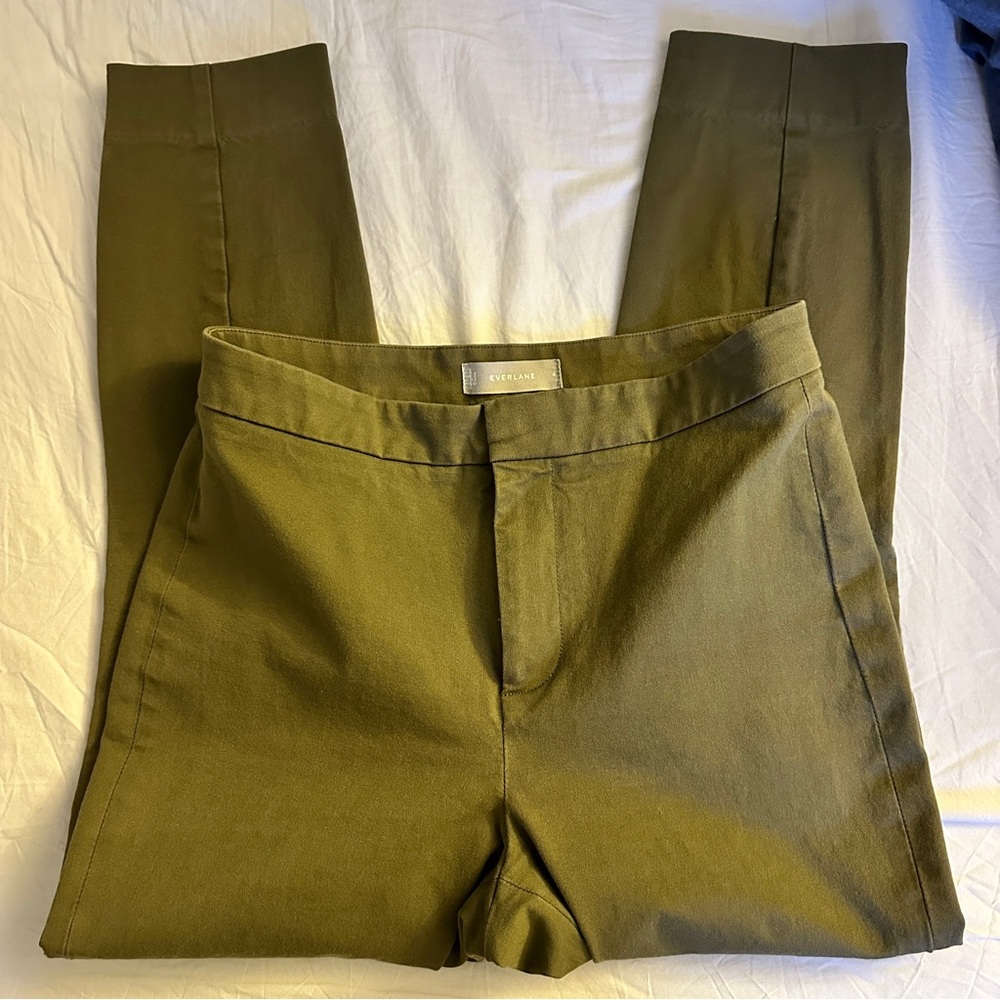 Everlane Green High Waist Skinny Pants